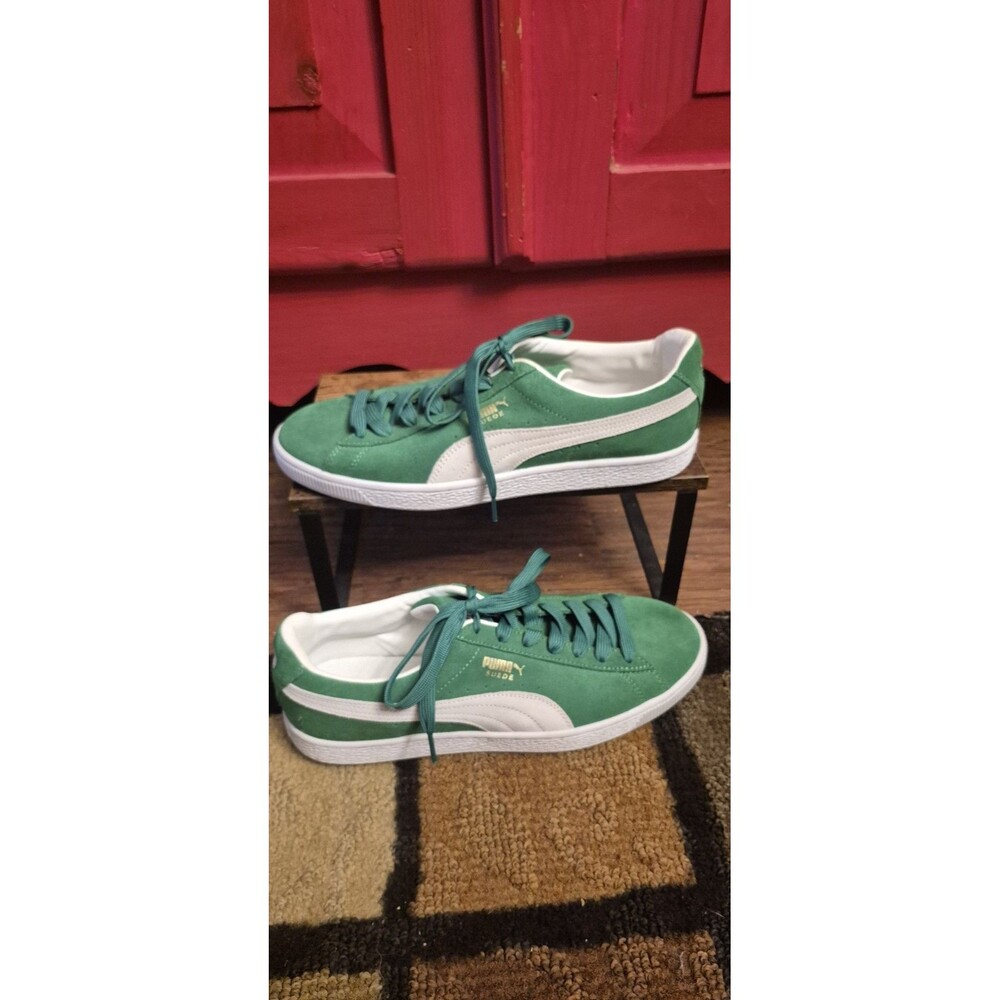 New Puma Men 11 Suede Low Boston Celtics Green White Sneaker NBA Shoes 380168-02